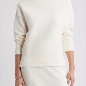 Caslon Cream mock neck Sweatshirt